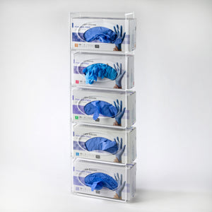 Acrylic Glove Box Holder Wall Mount
