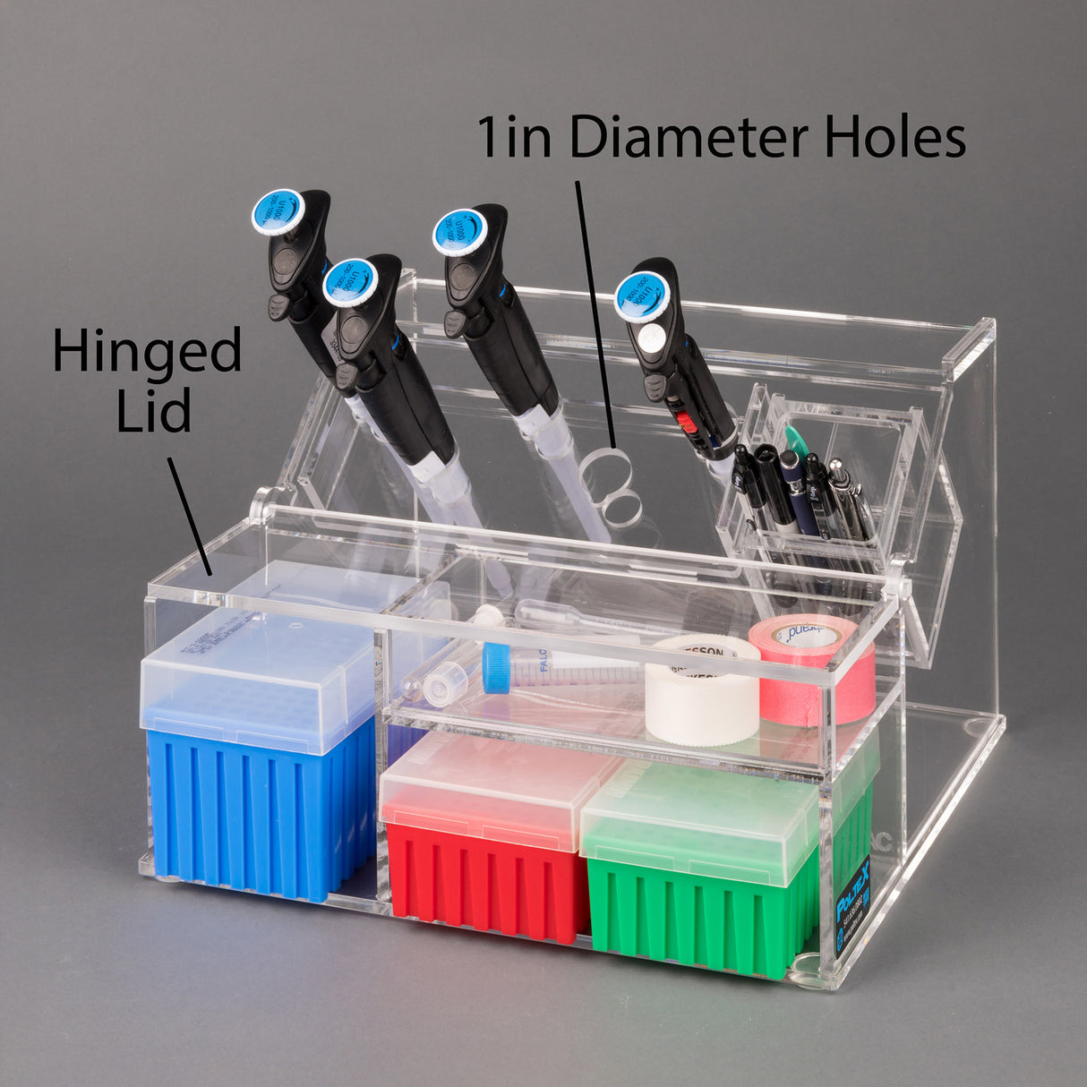 Pipette Stand-Pens, Tips, Storage Bin