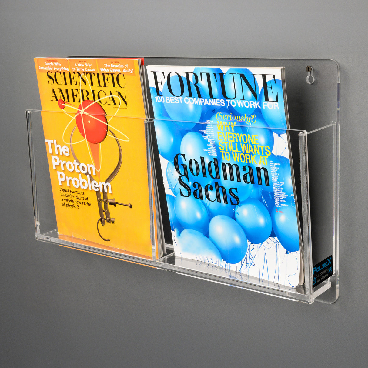 2 Pocket Magazine Rack