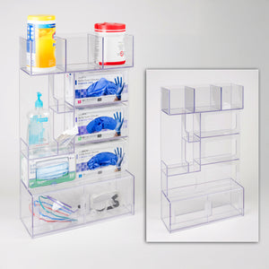 PPE Station-n95, Earloop, Wipe, Glove, Goggle, Handsan - Wall Mount