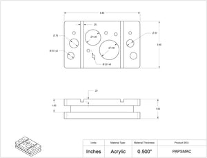 Pap Smear Procedure Holder ACRYLIC