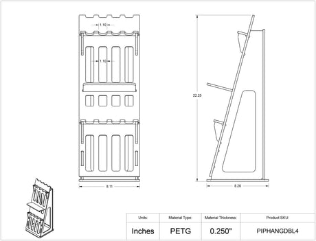 Pipette Rack - 8 Position, 2 Tier