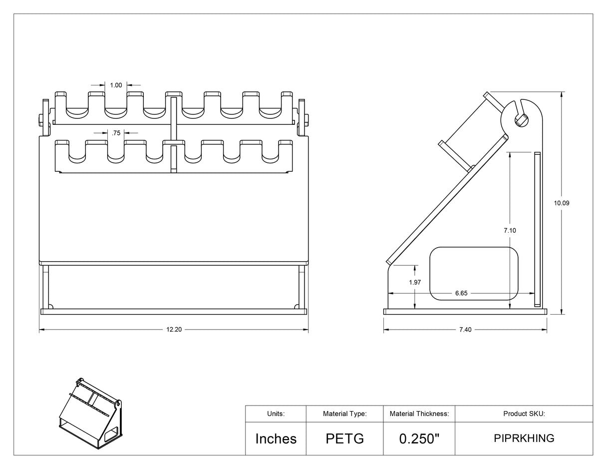 Pipette Rack with Hinged Storage Compartment