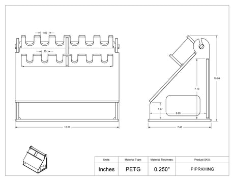 Pipette Rack with Hinged Storage Compartment