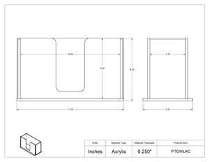 Open Top Paper Towel Dispenser Acrylic
