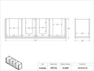 4 or 5 Position Respiratory Hygiene Station