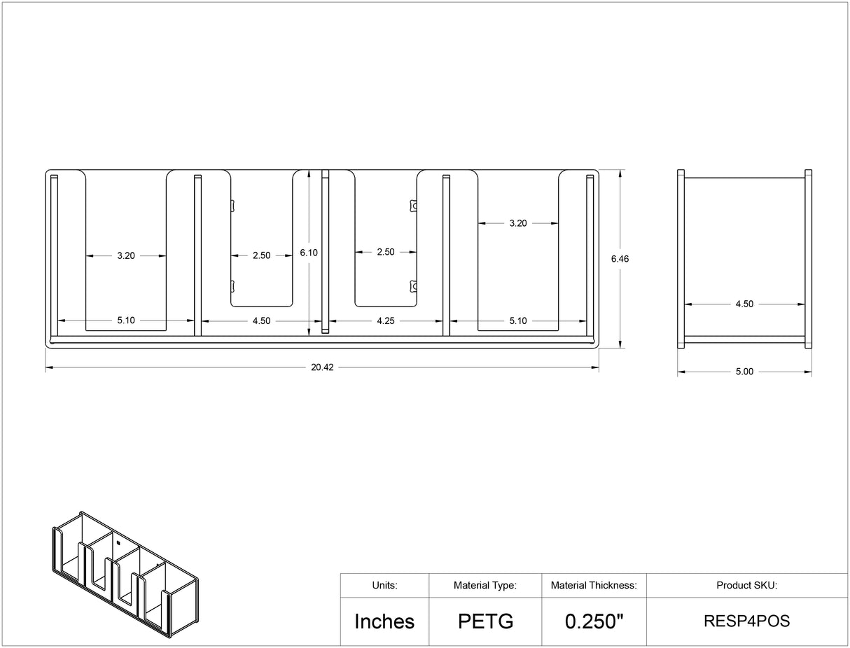 RESP4POS-W-SLV, RESP4POS-3STL-SLV