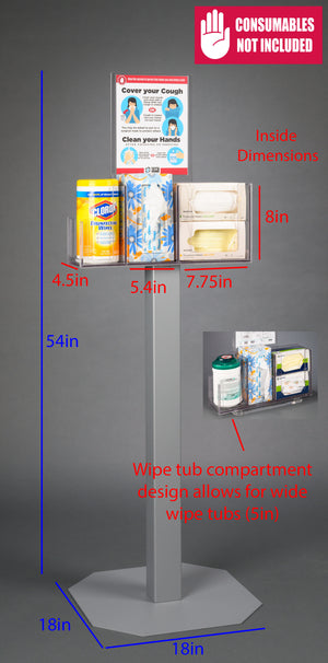 Respiratory Hygiene Station U-Tub Wipe, Mask, Tissue