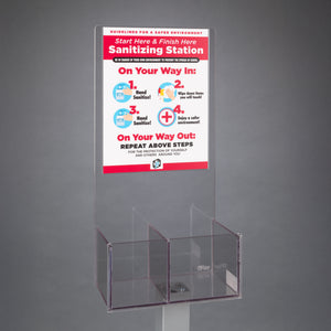 Start Here Finish Here Station - Hand Sanitizer/Wipes