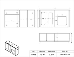 N95/Face Mask w/Shield Dispenser - Sliding Door/Front Load - Wall Mount