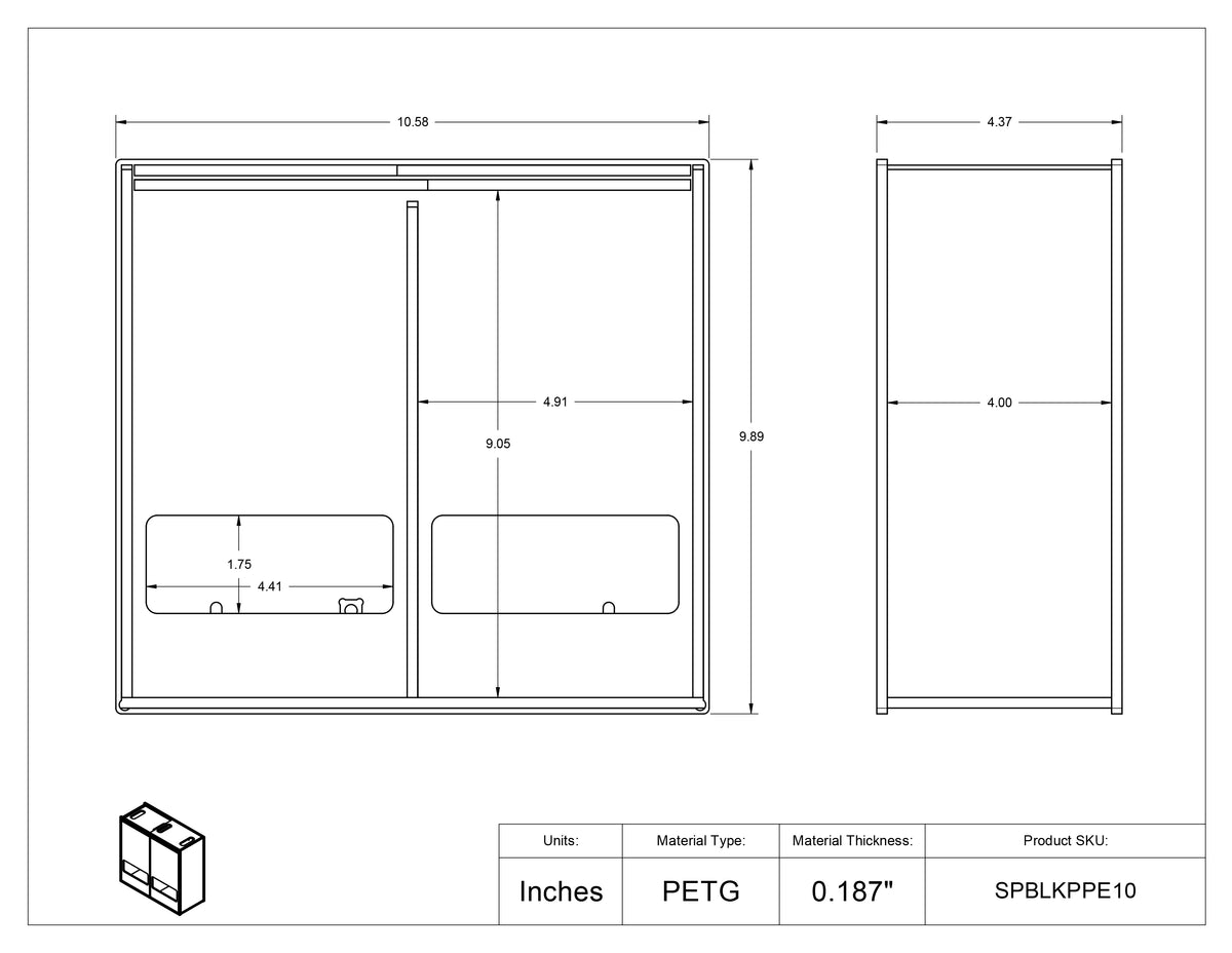 SPBLKPPE10-M, SPBLKPPE10-T, SPBLKPPE10-W
