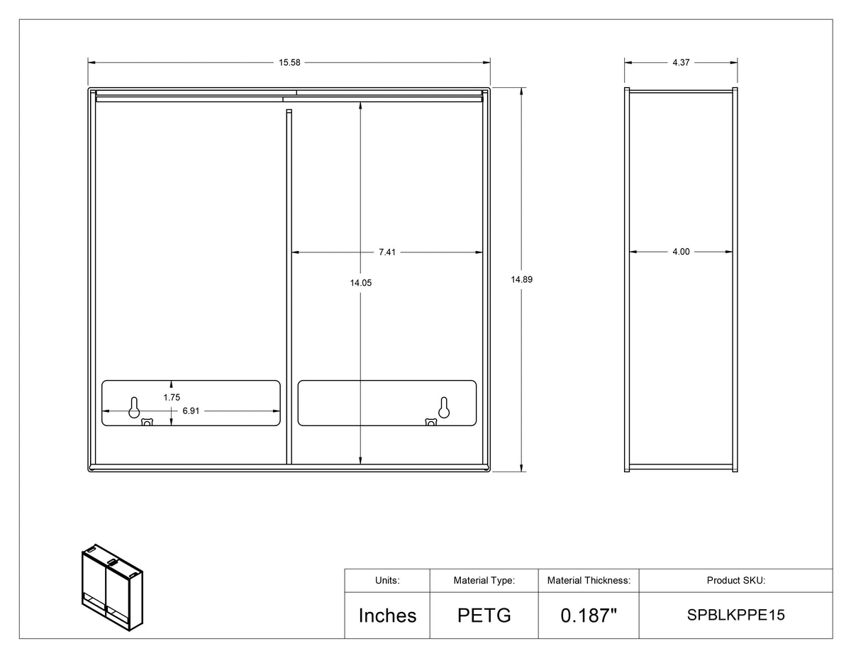 SPBLKPPE15-M, SPBLKPPE15-T, SPBLKPPE15-W