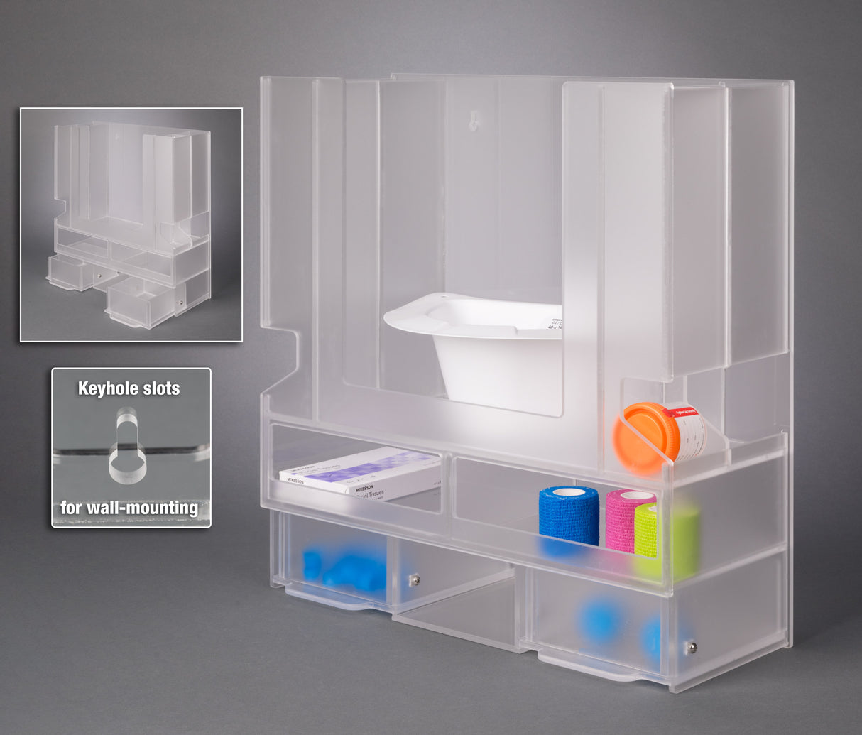 Frosted AC Multi-Specimen Collector Dispenser - Wall Mount