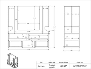 Frosted AC Multi-Specimen Collector Dispenser - Wall Mount