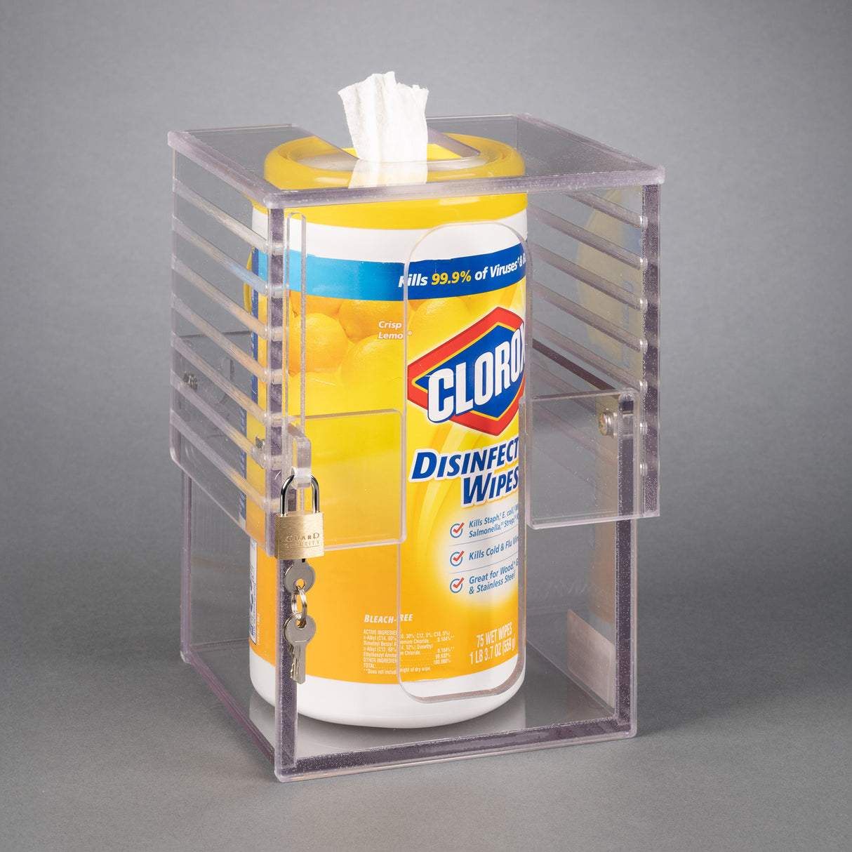 Deco Universal Wipe Cannister Holder-Adjustable, Lockable