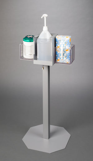 Gallon Hand Sanitizer Stand-Steel, Locking