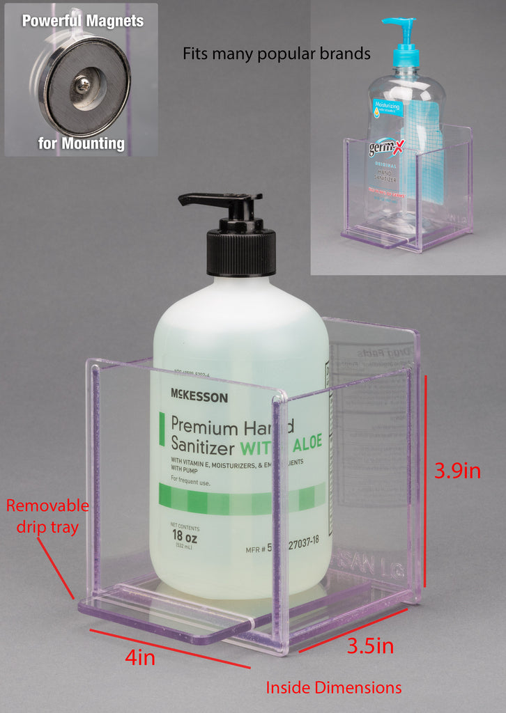 Bottle Holder Tamper Proof Sanitizer 600ml w/ Elbow Dispenser (ID